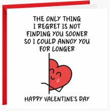Funny Cute Valentine's Day Card for Him or Her - Valentine's Day Card for Girlfriend, Boyfriend, Husband or Wife