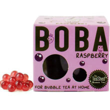 Raspberry Fruit Juice Filled Popping Boba | Bursting Pearls for Bubble Tea and Dessert Toppings | 150g 3 Servings | Vegan | By THE TEASHED