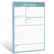 Thboxes Daily Planner Pad To Do List Pad, Undated 100 Tear off Sheets A5 Desk Planner Day Planner for Study Office Home Organising