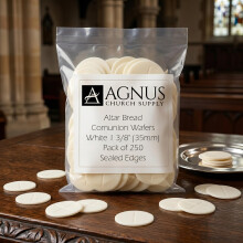 Altar Bread White 1 3/8" Pack of 250, Communion Wafers, Peoples Bread, Communion Hosts