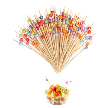 200 PCS Cocktail Picks, Wooden Heart Cocktail Sticks, 4.7 inch Fancy Cocktail Toothpicks for Appetizers Skewers Bamboo Cocktail Picks for Party