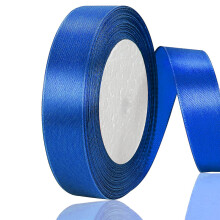 OWill Royal Blue Satin Ribbon, Double Sided Polyester 20mm X 22m(24 Yards) Gift Wrapping Ribbon for Cake Decoration, DIY Sewing Project, Party Balloo
