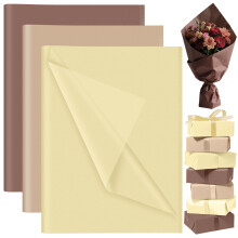PLULON 60 Sheets Brown Tissue Paper Bulks, Gift Wrap Tissue Paper Sheets for Packaging Birthday Gift Wrapping Paper Birthday Wedding Construction