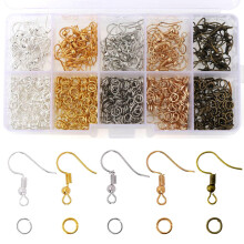 Redamancy 1150Pcs Earring Making Kit, 18x20mm Earring Making Hooks Accessories Kit, Jump Rings, for Jewelry Making and Repair