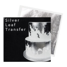 Sugarflair Edible Silver Leaf Transfer Sheet for Cakes, Desserts, Chocolate & Decorations - 80mm x 80mm