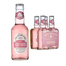 Fentimans Pink Rhubarb Tonic Water - Botanically Brewed Water - Infused with Sweet Rhubarb and Botanical Extracts - Low Calorie