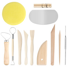 12 Pcs Polymer Clay Tools Sculpting Tools, Ceramic Clay Tools Kit, Clay Modelling Tools Set, Wooden Metal Pottery Tools Kit for Adults Kids