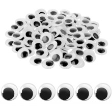 Googly Eyes for Crafts, 100 Pcs Black White Craft Eyes Self Adhesive Wiggle Googly Eyes Sticky Googly Eyes for DIY Crafts Halloween Christmas DIY