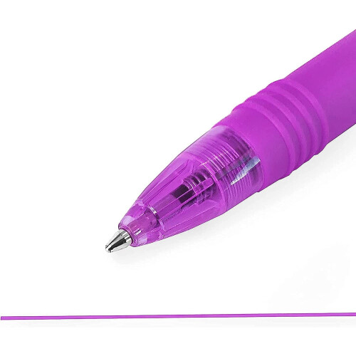 Zebra Z-Grip Smooth - Retractable Ballpoint Pen - 3 Pack - Purple 2