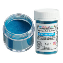 Sugarflair Glacier Blue Edible Lustre Dust (E171 Free), Add a Lustrous Shine to Cakes or Decorations. Brush On or Add Rejuvenator to Create