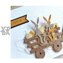 TingZVen Bunny Metal Die Cuts, Sitting Bunny Cutting Dies for DIY Scrapbooking Cards & Decorative Embossing Paper Dies