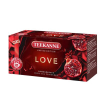 Teekanne LOVE Pomegranate & Peach Flavored Fruit Tea Infusion with Sweet Blackberry Leaves 20 Teabags