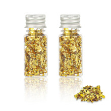 2 Bottles Decorative Gold Leaf, Multifunction Gold Leaf Decorative for Cakes, Decorative Gold Leaf for Cakes, DIY Craft