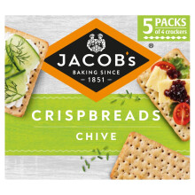 JACOB'S Crispbreads Chive Crackers 5 x 38g, 190g