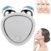 (White) ExquisiteMicrocurrent Face Device Roller,Levantamiento Facial Con Microcorriente Antiarrugas with 3 Gear,,Lift The Face and Tighten The Skin