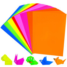 80 Sheets Fluorescent Coloured Cardstock - 8 Colours Art Crafts Construction Paper, A4 Size 65lb/180gsm Bright Colour Card Stock Paper for Printer