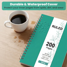 RICHER HOUSE 6 Pack A5 Line Notebook, 200 Pages Spiral Notebook, Ruled Paper Wirebound Notebooks, 360Double Wire Binding, Bulk Journal Notepad for S