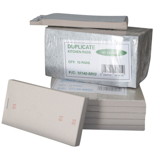Restaurant Order Pad with Duplicate Sheet, Pack of 10 1