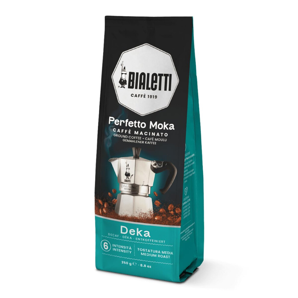 Bialetti Perfetto Moka Ground – Authentic Italian Roast For Moka Pots & Stovetop Brewers, Rich Aroma & Smooth Finish, Compatible With Aeropress