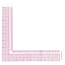lasuroa L Square Ruler for Sewing, 90 Degree Transparent Plastic Tailor Sewing Measuring Tools Right Angle Ruler for Fabric Pattern Making & Quilting