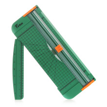 Firbon Green A4 Paper Cutter 12 Inch Titanium Paper Trimmer Scrapbooking Tool with Automatic Security Safeguard and Side Ruler for Craft Paper