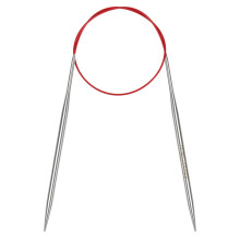 Coopay 4mm Circular Knitting Needles 60cm, Stainless Steel Circular Needles with Flexible Cable, Round Knitting Needles for Knit Socks