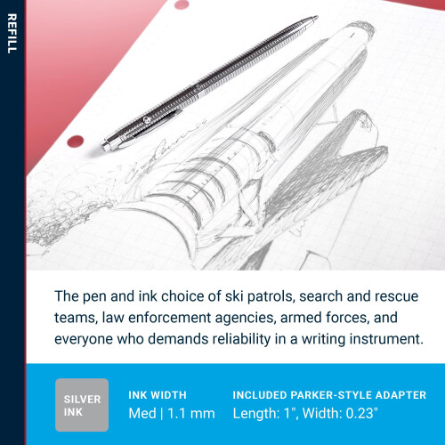 Fisher Space Pen Silver Ink Refill - Carded 2