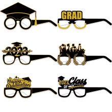 6P Graduation Eyeglasses for 2023 Graduation Decorations, Photo Booth Props for Congrats Class 2023 Graduate Celebrations