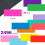 2496 Pack Rectangular Coloured Stickers Labels,12 Colors Rainbow Sticky Label,25mm x 10mm Color Coding Labels Assorted Stickers 3