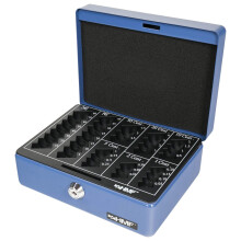 HMF 308-05 Cash Box EURO Coin Tray 20 x 16 x 9 cm, blue