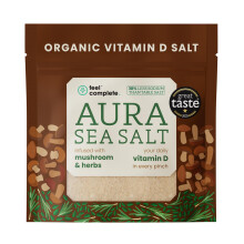 Feel Complete | Organic Aura Sea Salt | Mushroom & Herb Infused Celtic Sea Salt | Daily Vitamin D In Every Pinch | Perfect Finishing Salt