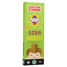 MasterChow Soba Noodles, Buckwheat Noodles, 70% Buckwheat Flour and 30% Whole Wheat, No Maida, Not Fried, Natural, 300g