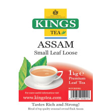 KINGS TEA, ASSAM LOOSE TEA, SMALL LEAVES, 1 Kg (Pack of 1)