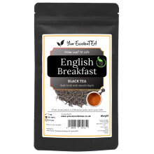 English Breakfast Black Loose Leaf Tea (100g) Balanced Breakfast Brew for Morning Cups, Assam, Darjeeling