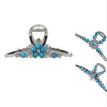 (Snowflakes) Turquoise Claw Clips for Women Metal Retro Style Turquoise Hair Clip