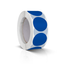 Round Stickers Blue 25 mm Circle Labels Colour Coding Dot Vinyl Floor Sticker Waterproof Removable Roll of 500