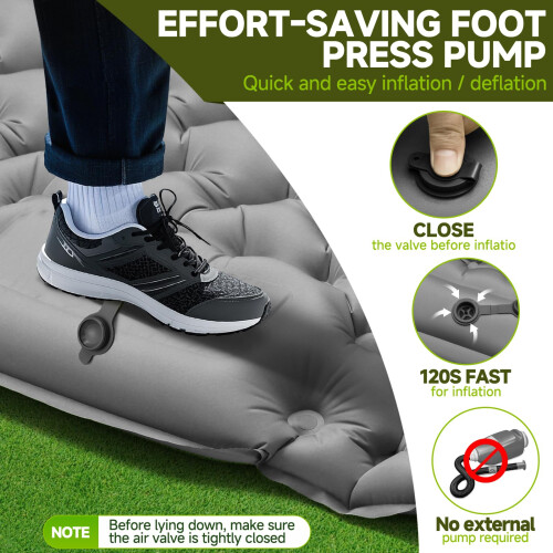 FORRINX Sleeping Pad Double Ultralight Inflatable Camping Mat 200x130 2