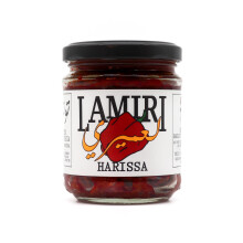 Lamiri Harissa Authentic Premium Tunisian Harissa Paste - 190 g, Traditional North African Chilli Pepper Condiment, All-Natural, Vegan & Gluten-Free
