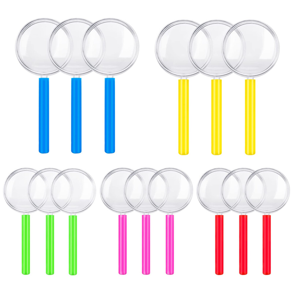 Photos - Educational Toy Dacitiery 15Pcs Kids Magnifying Glasses, Portable Mini Magnifying Glasses with Colorful Handle for Children, Handheld Magnif