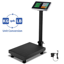 Karlhome Commercial Digital Electronic Computing Platform Scale, 100KG Heavy Duty Folding Postal Scales with LCD Display, Digital Industrial Scale fo
