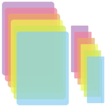 Zocipro 12Pcs Dyslexia Overlays, 6Pcs A4 Coloured Overlays with 6 Reading Ruler, Coloured Dyslexia Aids for Reading Beginner, Dyslexia, ADHD