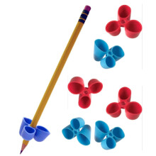 EPRHY Pencil Grip Writing Claw for Pencils and Utensils, Medium Size, 4 Count Blue/Red