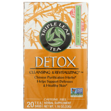 Triple Leaf Tea Chinese Medicinal Detox Triple Leaf Tea Bag, 20 Count