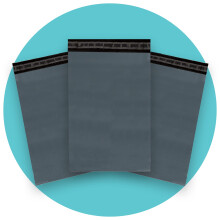 Triplast 9 x 12-Inch Plastic Mailing Postal Bag - Grey (Pack of 100)