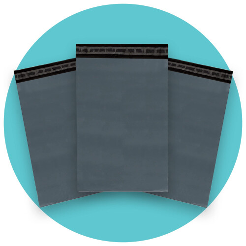 Triplast 9 x 12-Inch Plastic Mailing Postal Bag - Grey (Pack of 100)