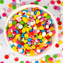 Twisweet Rainbow Confetti Sprinkles 130g, Edible Birthday Round Sugar Sprinkles, Natural Multicoloured Sprinkle