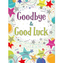 Piccadilly Greetings Goldmark Goodbye and Good Luck Farewell Card, 30.5cm x 22.9cm