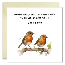 Printperfect - Sympathy Cards - Robin - Thinking Of You Condolences Card - For Friends And Family - Bereavement Card