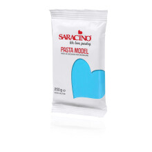 Saracino Sugar Paste Model Sky Blue Modelling Paste 250 g Gluten Free Made in Italy