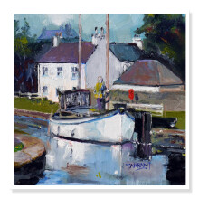 Peter Tarrant Scottish Landscape Painting Greeting Cards - Multi-Pack with Envelopes Featuring Crinan Canal, Black Rock Cottage